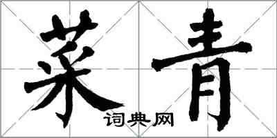 翁闿运菜青楷书怎么写