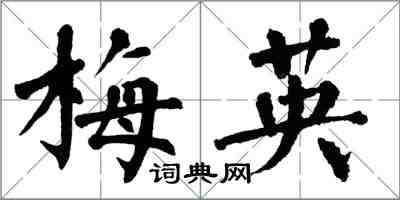 翁闿运梅英楷书怎么写