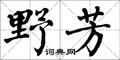 翁闿运野芳楷书怎么写