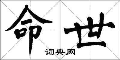翁闿运命世楷书怎么写
