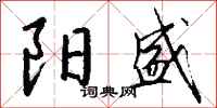 钱沛云阳盛行书怎么写