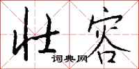 钱沛云壮容行书怎么写