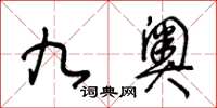 王冬龄九奥草书怎么写