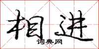 庞中华相进行书怎么写