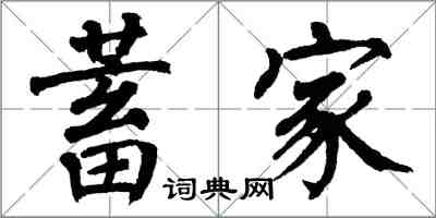 翁闿运蓄家楷书怎么写