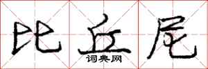 庞中华比丘尼行书怎么写