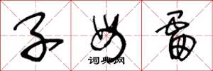 王冬龄子母雷草书怎么写