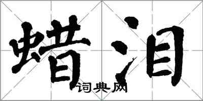 翁闿运蜡泪楷书怎么写