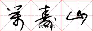 王冬龄万寿山草书怎么写