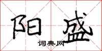 袁强阳盛楷书怎么写