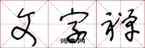 王冬龄文字禅草书怎么写