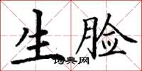 丁谦生脸楷书怎么写
