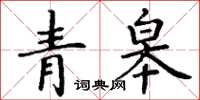 丁谦青皋楷书怎么写
