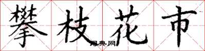 丁谦攀枝花市楷书怎么写