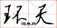 钱沛云环天行书怎么写