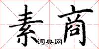 丁谦素商楷书怎么写