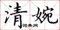 丁谦清婉楷书怎么写