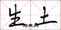 曾庆福生土行书怎么写