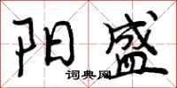 曾庆福阳盛行书怎么写
