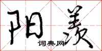 曾庆福阳羡行书怎么写