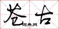 曾庆福苍古行书怎么写