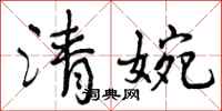 曾庆福清婉行书怎么写