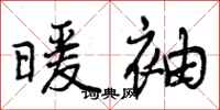 曾庆福暖袖行书怎么写