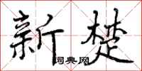 曾庆福新楚行书怎么写