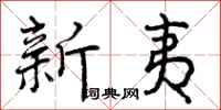 曾庆福新夷行书怎么写