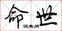 曾庆福命世行书怎么写