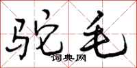 曾庆福驼毛行书怎么写