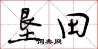 曾庆福垦田行书怎么写
