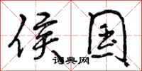 曾庆福侯国行书怎么写