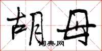 曾庆福胡母行书怎么写