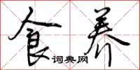 曾庆福食养行书怎么写