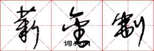 王冬龄薪金制草书怎么写