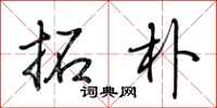 荆霄鹏拓朴行书怎么写