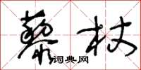王冬龄藜杖草书怎么写