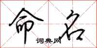 荆霄鹏命名行书怎么写