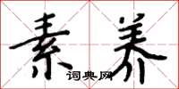 周炳元素养楷书怎么写