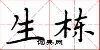 周炳元生栋楷书怎么写