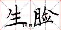 周炳元生脸楷书怎么写
