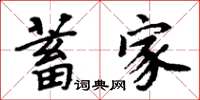 周炳元蓄家楷书怎么写