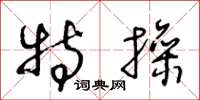 王冬龄特操草书怎么写