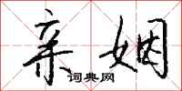 钱沛云亲姻行书怎么写