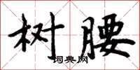 周炳元树腰楷书怎么写