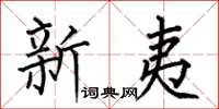 何伯昌新夷楷书怎么写