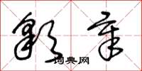 王冬龄彩章草书怎么写
