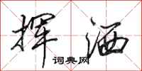 田英章挥洒行书怎么写