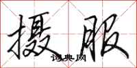 田英章摄服行书怎么写